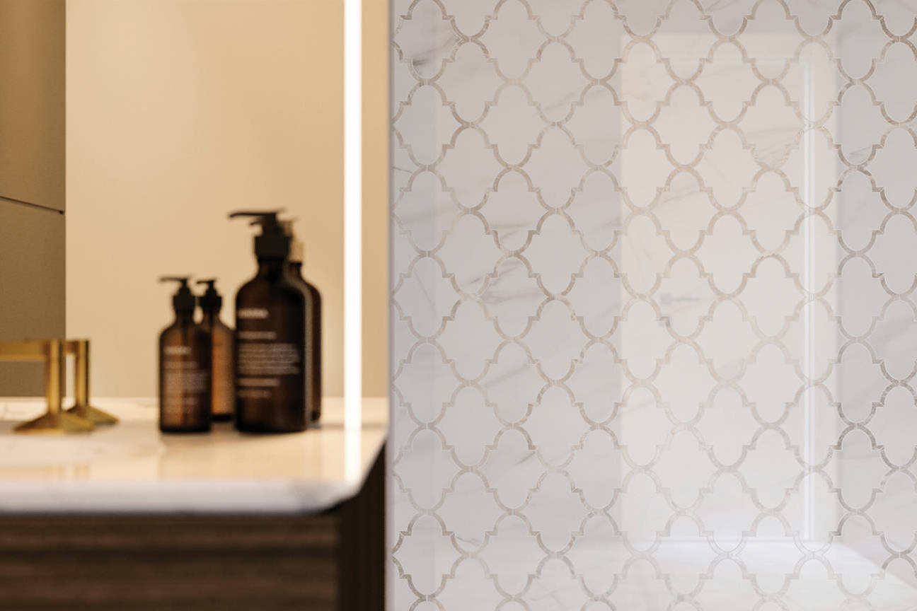 Ardor Infatuation Arabesque Polished Mosaic 3 | Garcia Imported Tile