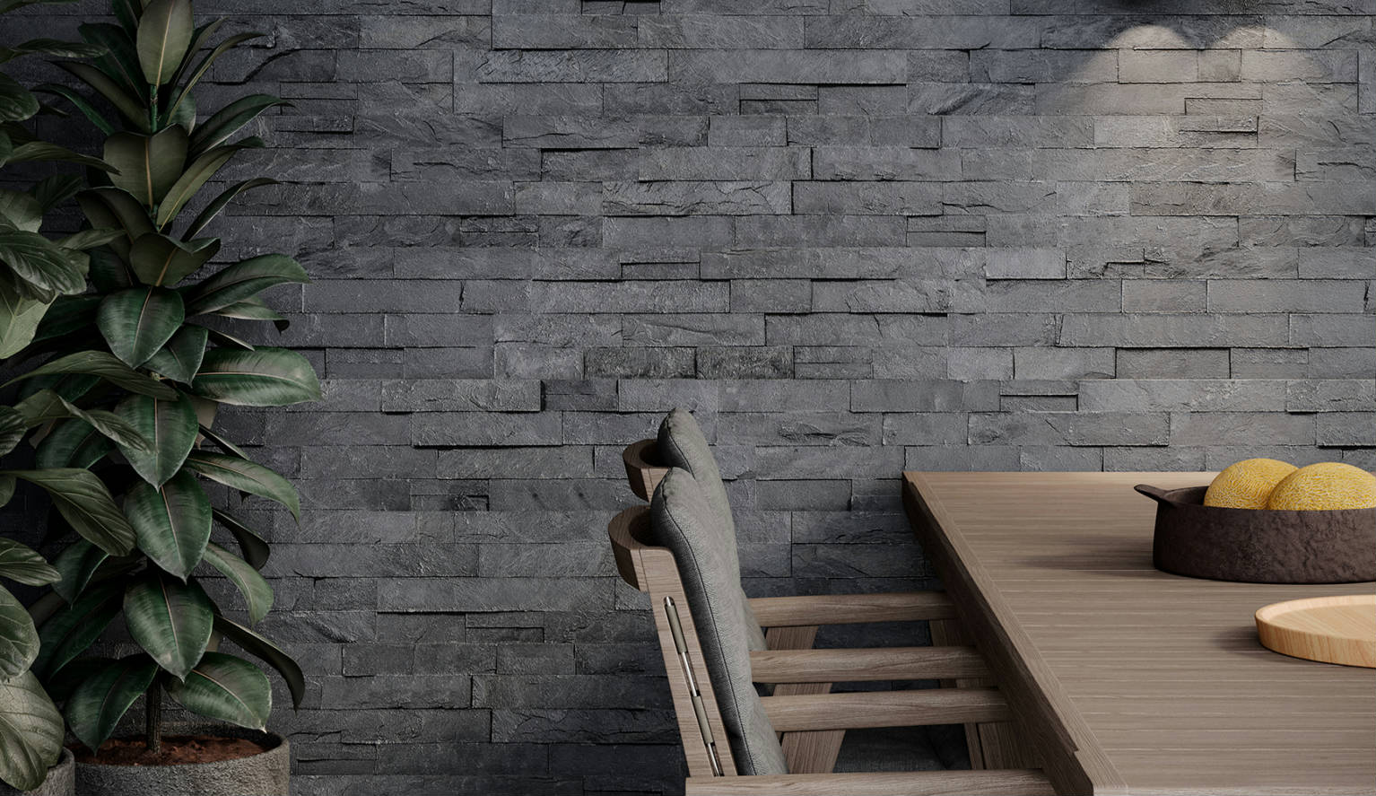 Ledger Stone Carbon 6x24 Split Face | Garcia Imported Tile