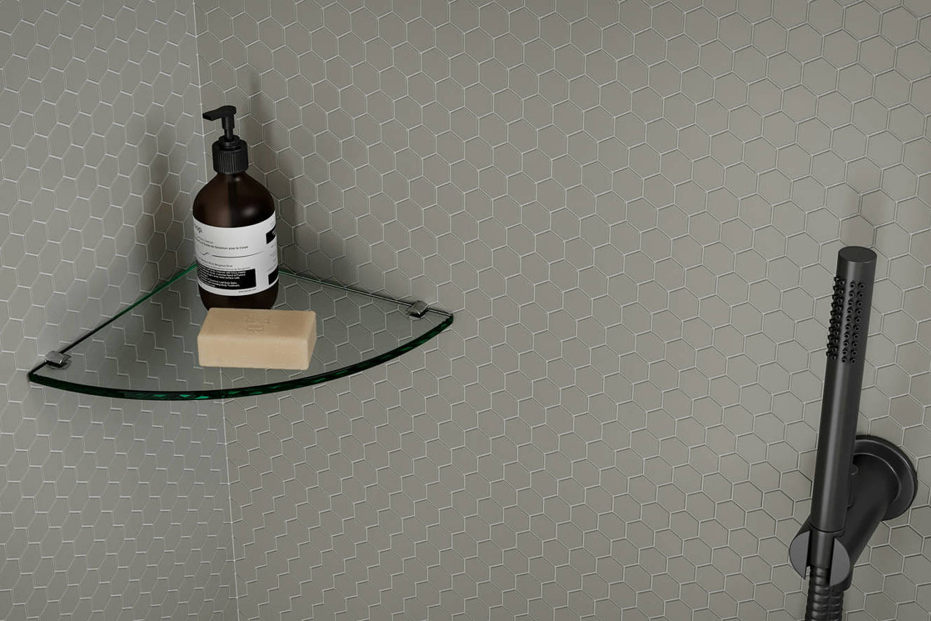 Traditions Taupe Matte 1in Hex Mosaic | Garcia Imported Tile