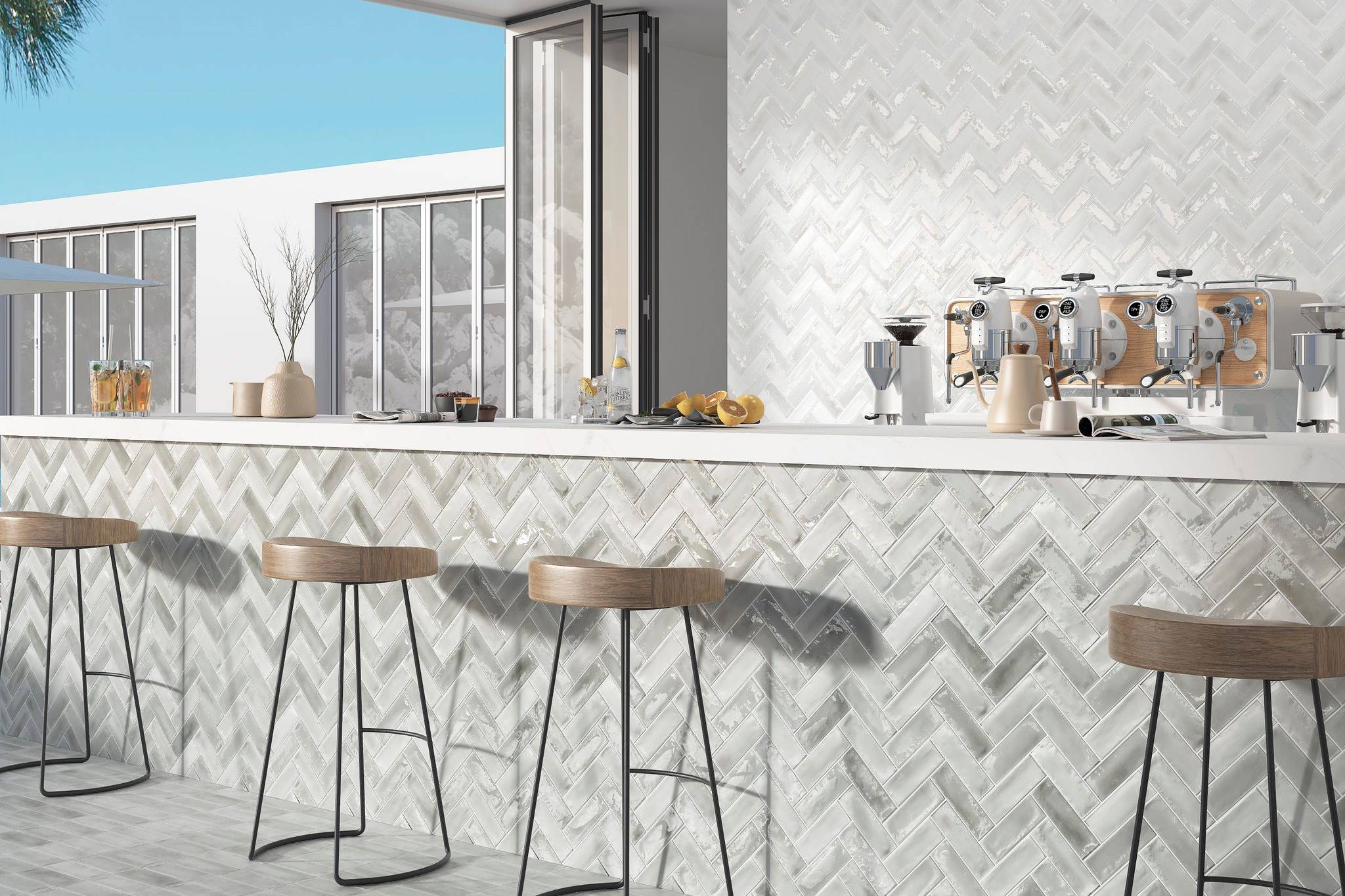 Aruba Silver and White - Matt & Gloss 2x6 | Garcia Imported Tile