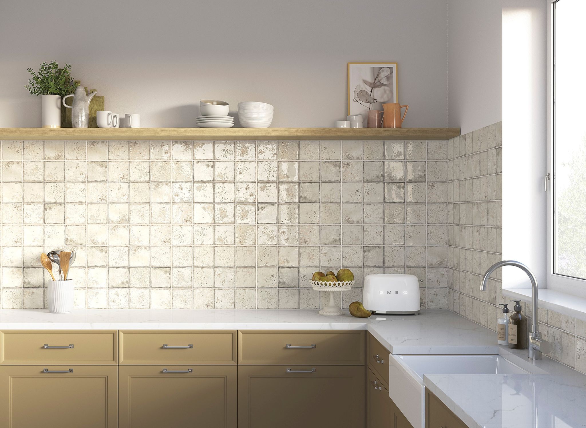 Jamaica Cream 5x5 | Garcia Imported Tile