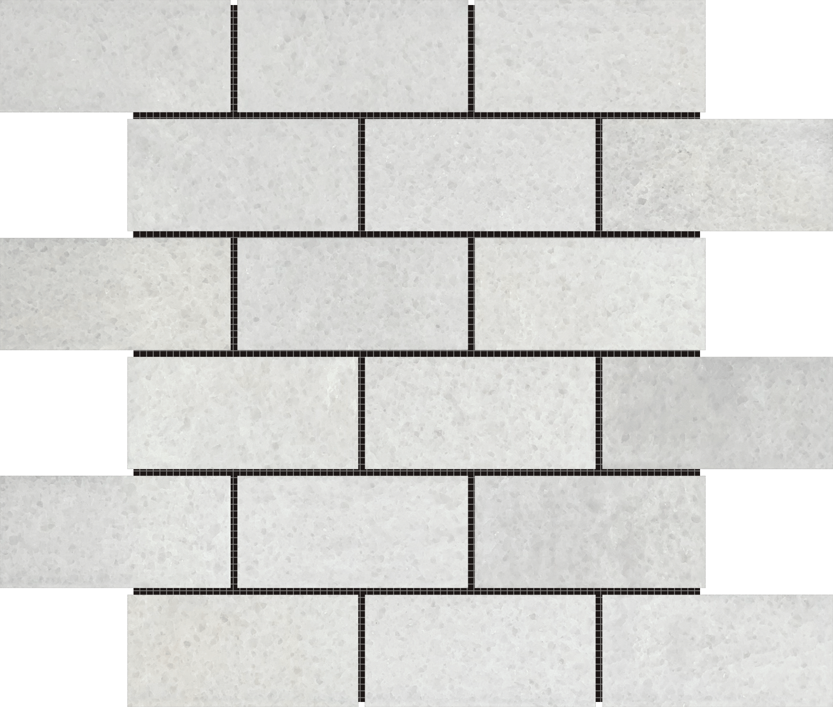 2"x4" Brick White Grey Mosaic | Garcia Imported Tile