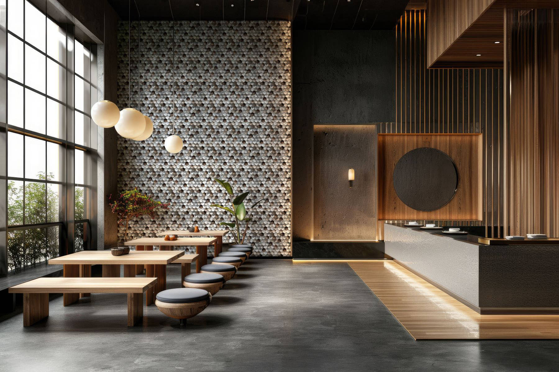 Aluminum Hexagon Silver Brown Mosaic | Garcia Imported Tile