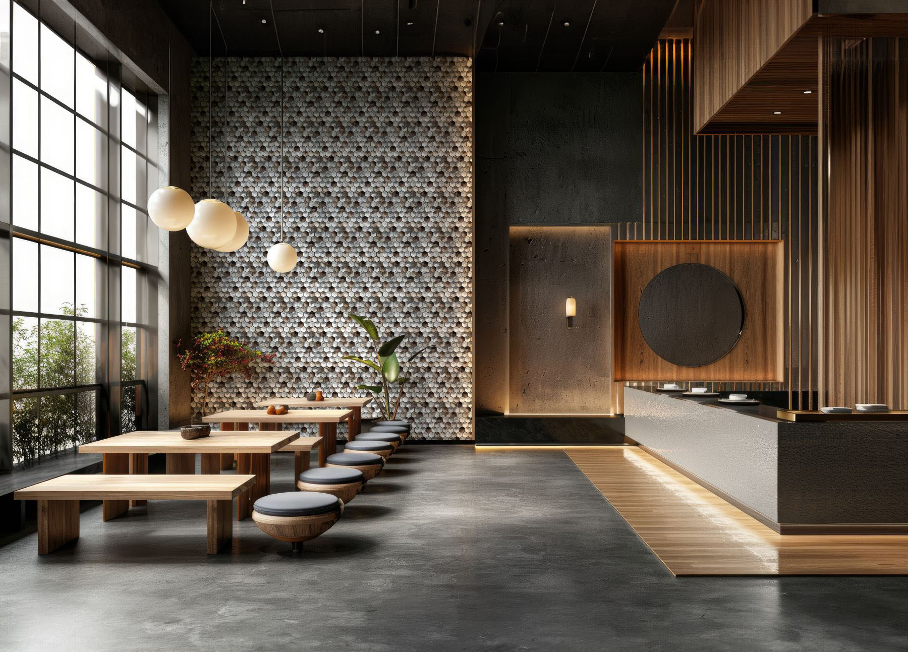 Aluminum Hexagon Silver Brown Mosaic | Garcia Imported Tile