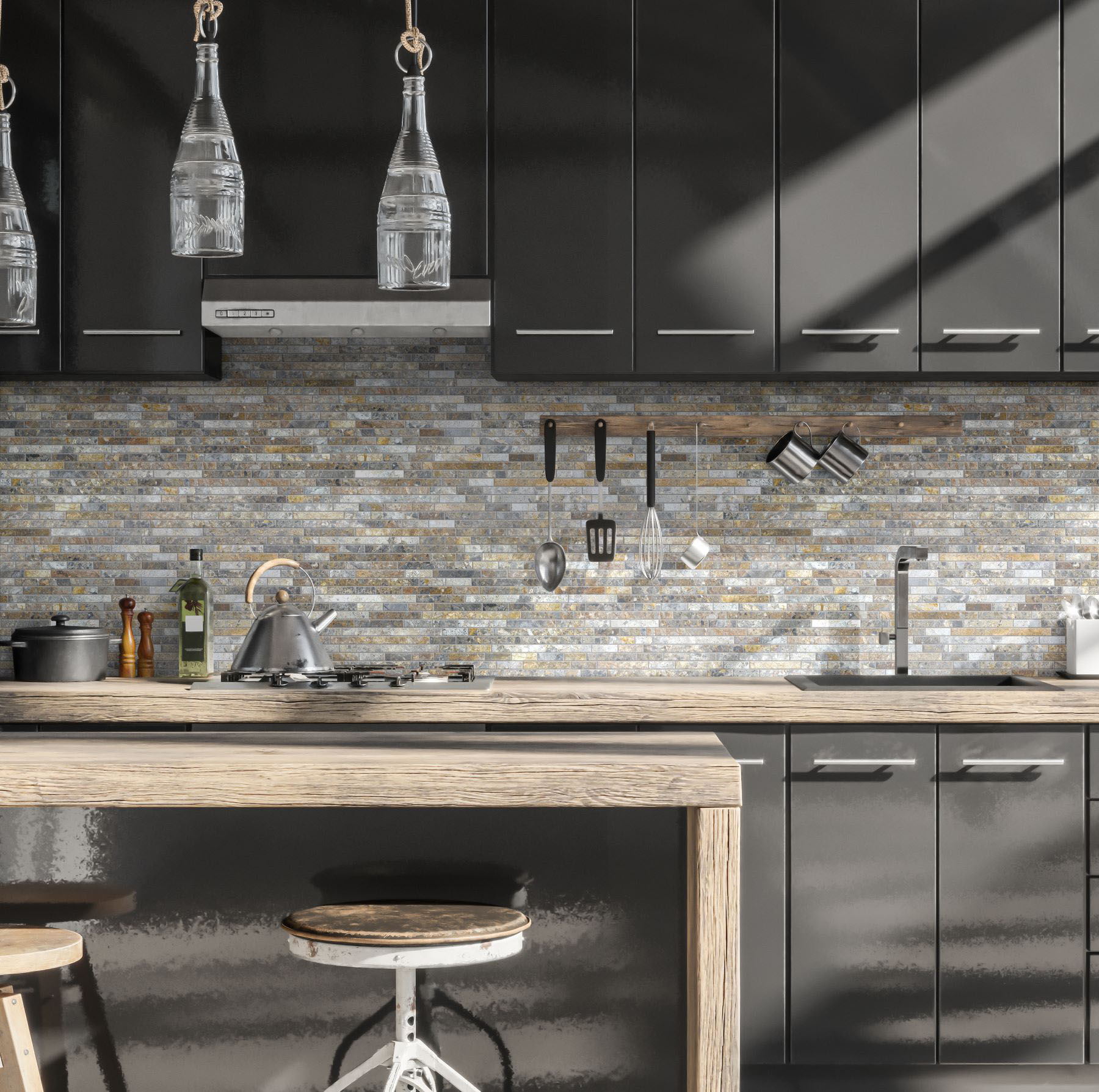 Baguette Royal Vein Mosaic | Garcia Imported Tile