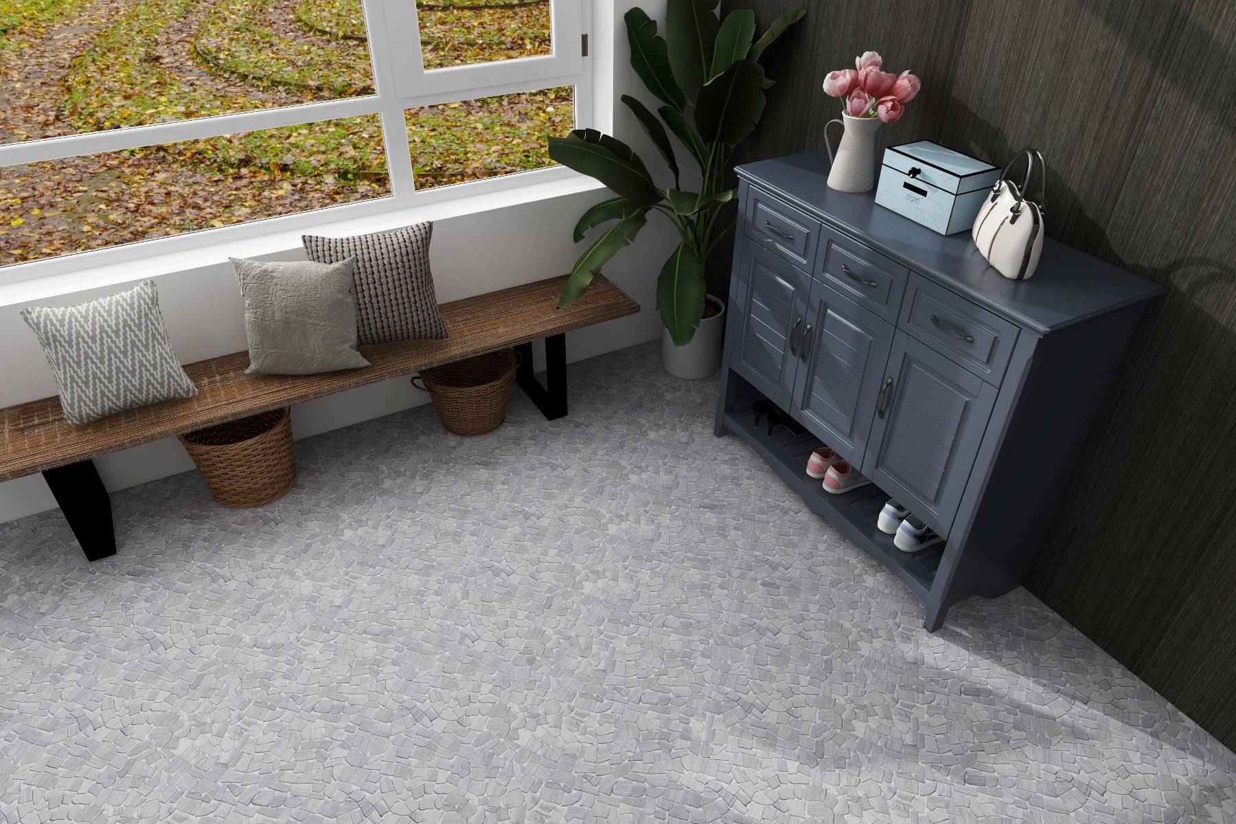 Beige Limestone Matte Mini Opus Interlocking  | Garcia Imported Tile