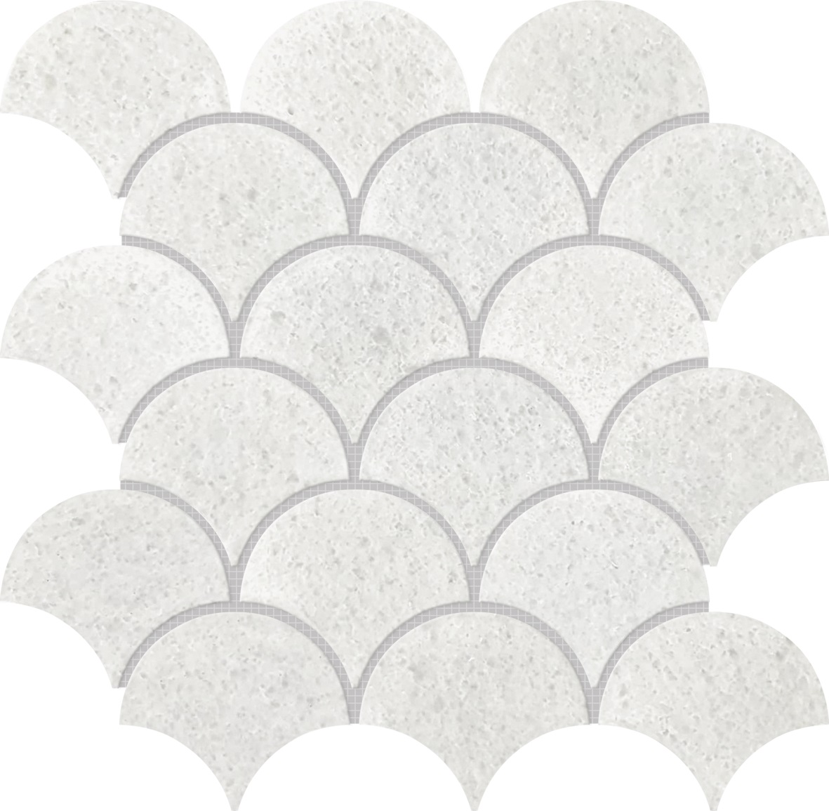 Crystal White Marble Scale Polished | Garcia Imported Tile