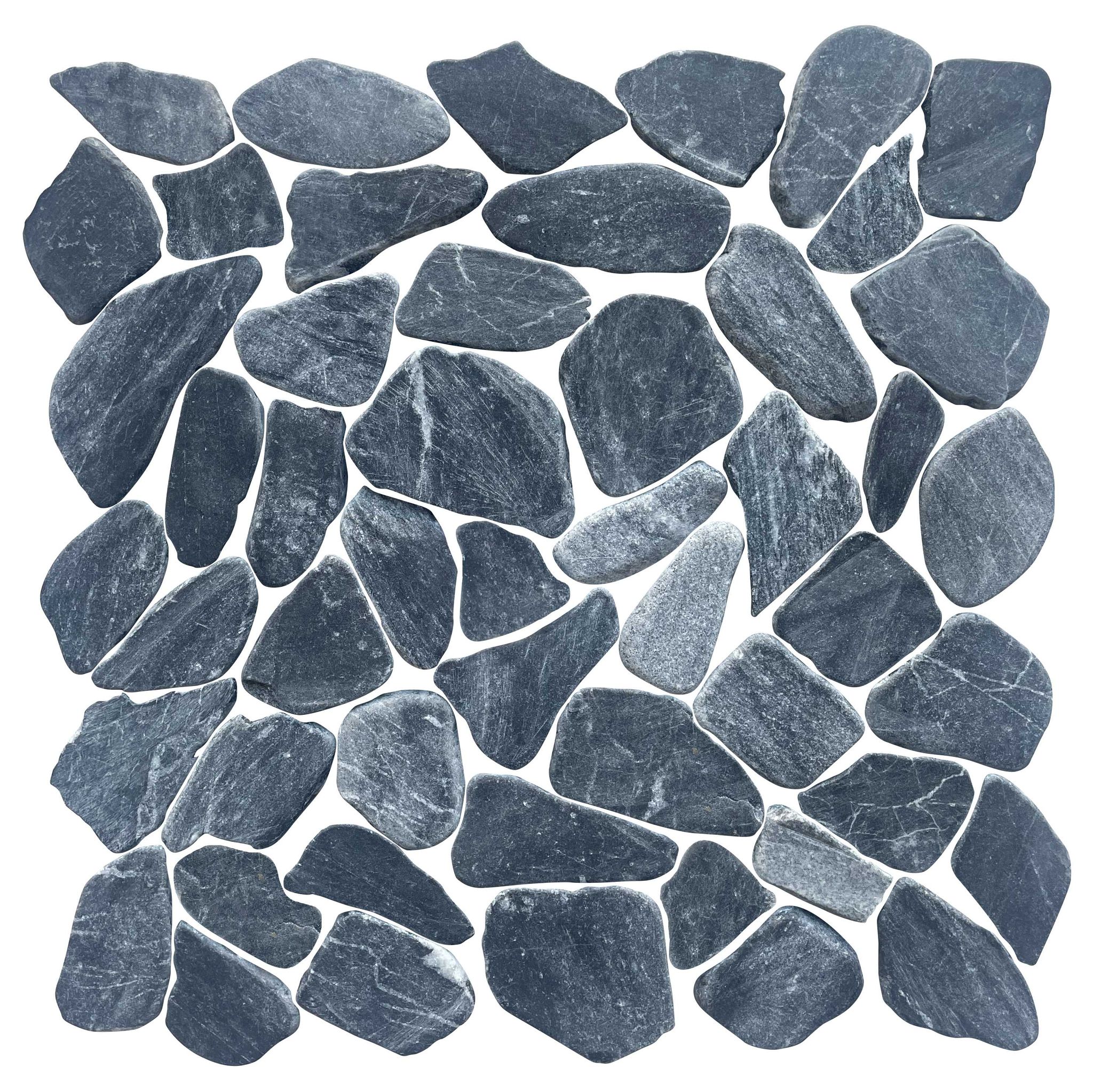 Mini Opus Matte Grey Mix Marble Stone Interlocking | Garcia Imported Tile