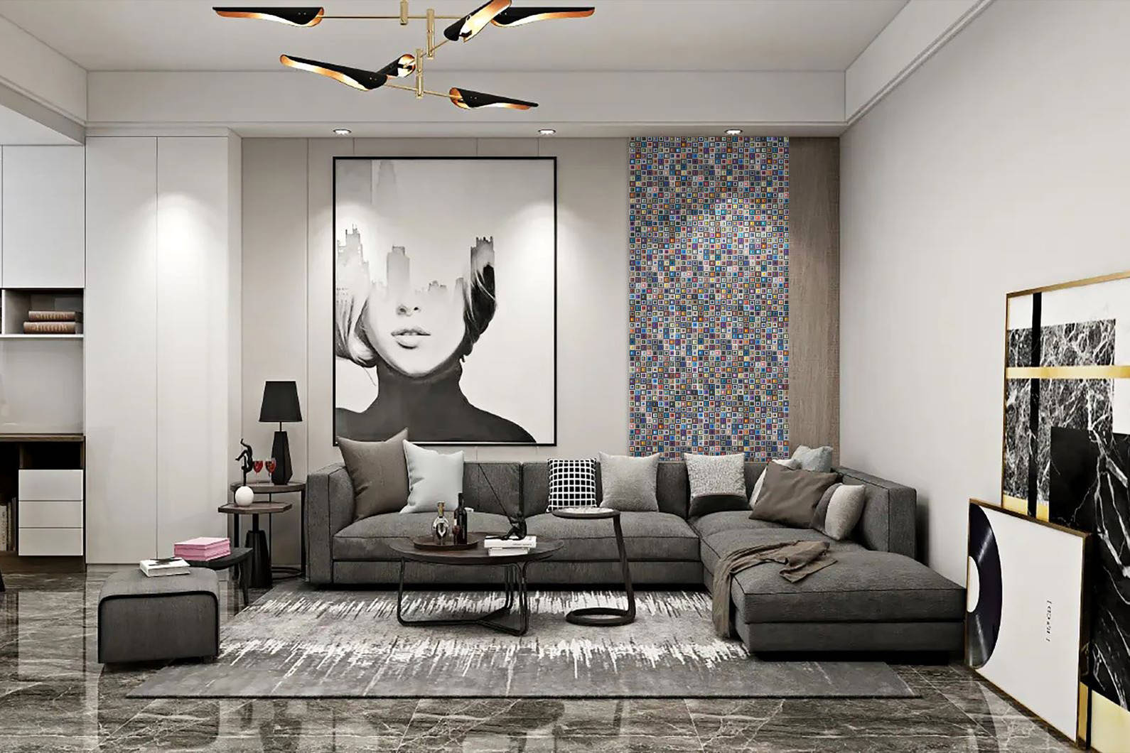 Multicolor Square Mix Glass Resin Mosaic | Garcia Imported Tile