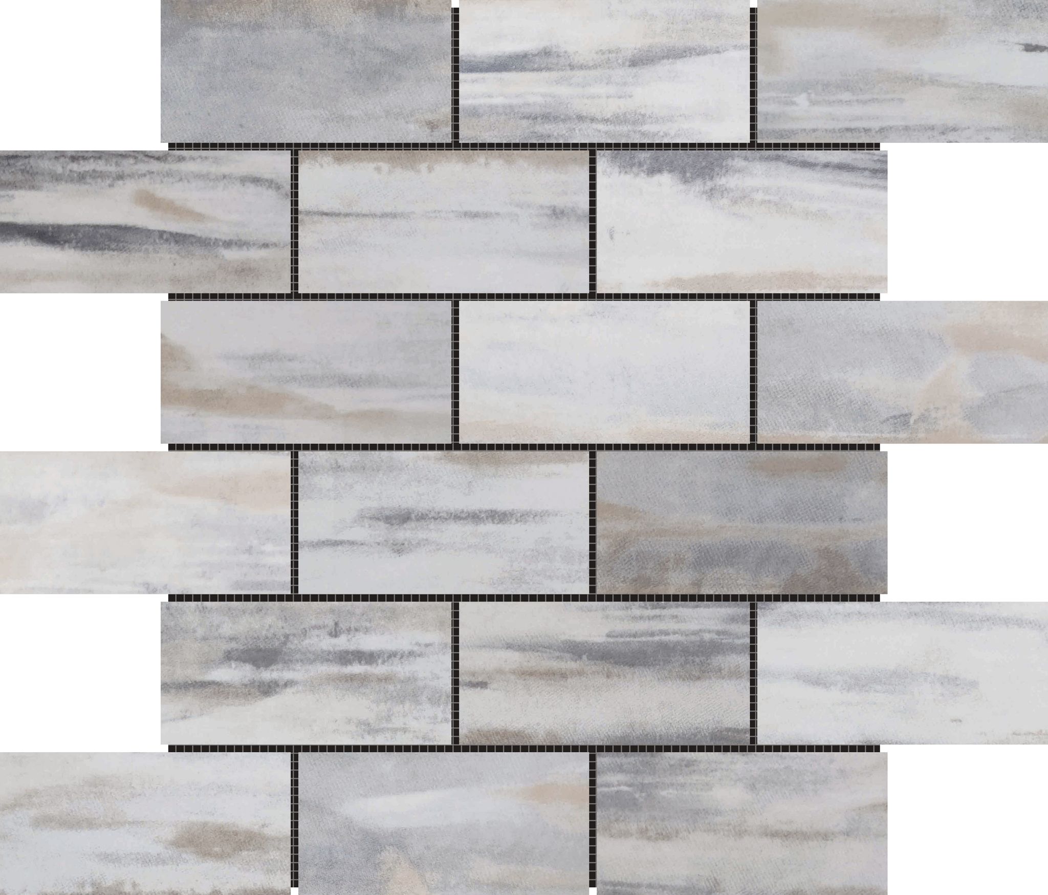 Slate Stone Beige Glazed Ceramic 2"x6" Brick | Garcia Imported Tile