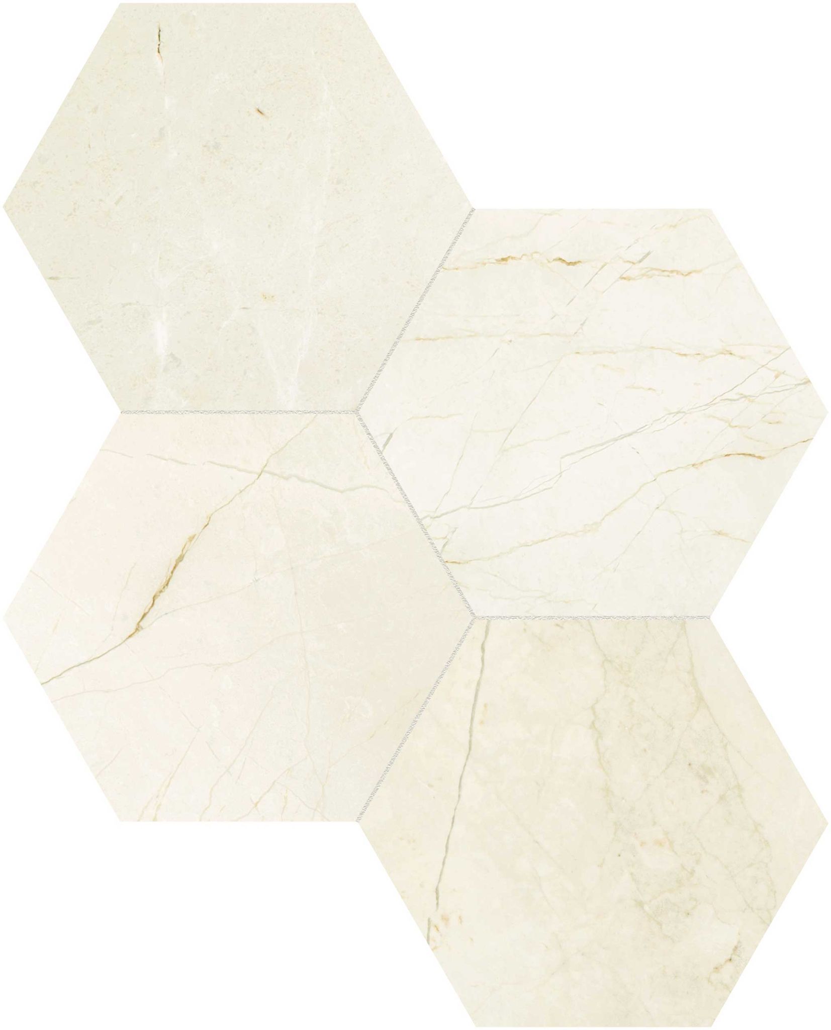 Avorio Crema 6 Hexagon Mosaic | Garcia Imported Tile