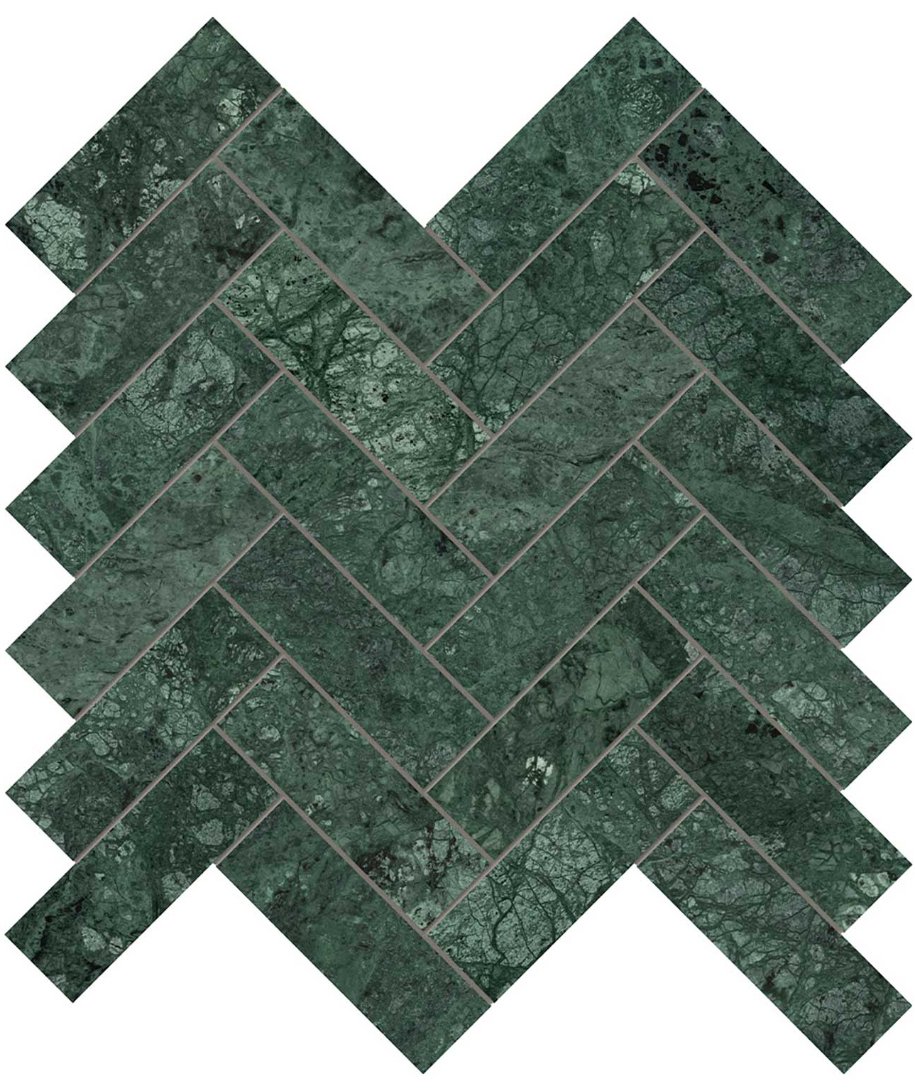 Diosa Verde 1.25x4 Herringbone Mosaic | Garcia Imported Tile