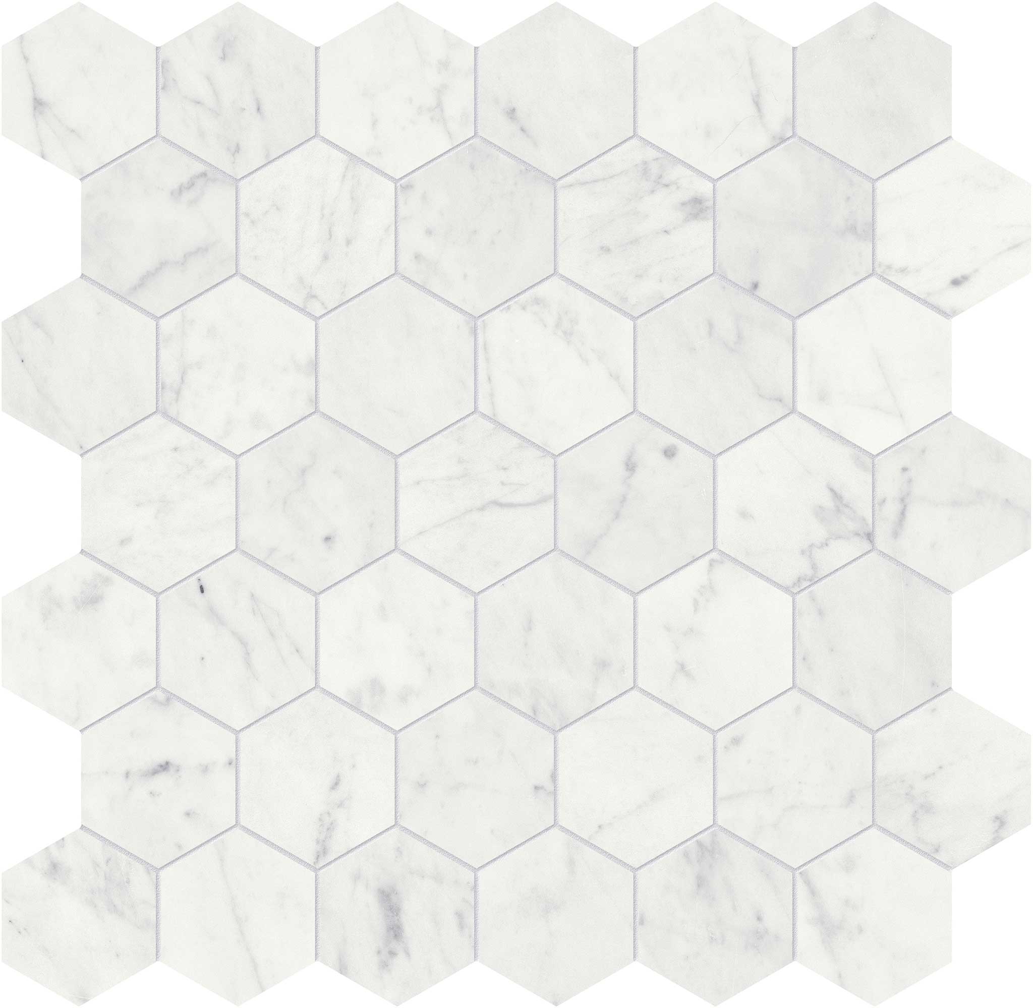 Eterna Bianco 2 Polished Hexagon Mosaic | Garcia Imported Tile