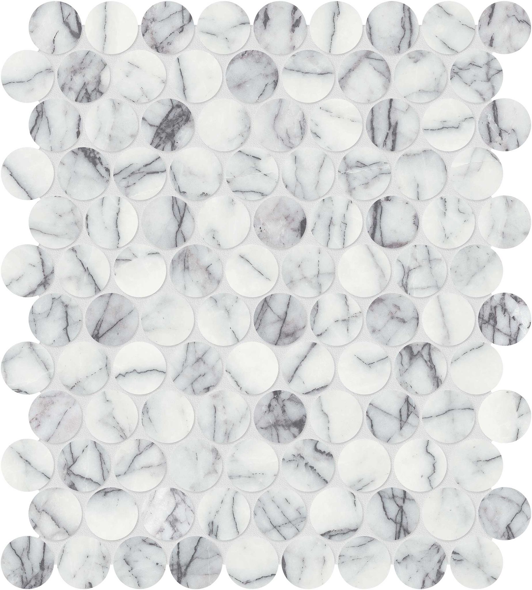 Lilac Volta 1.25 Penny Round Mosaic | Garcia Imported Tile