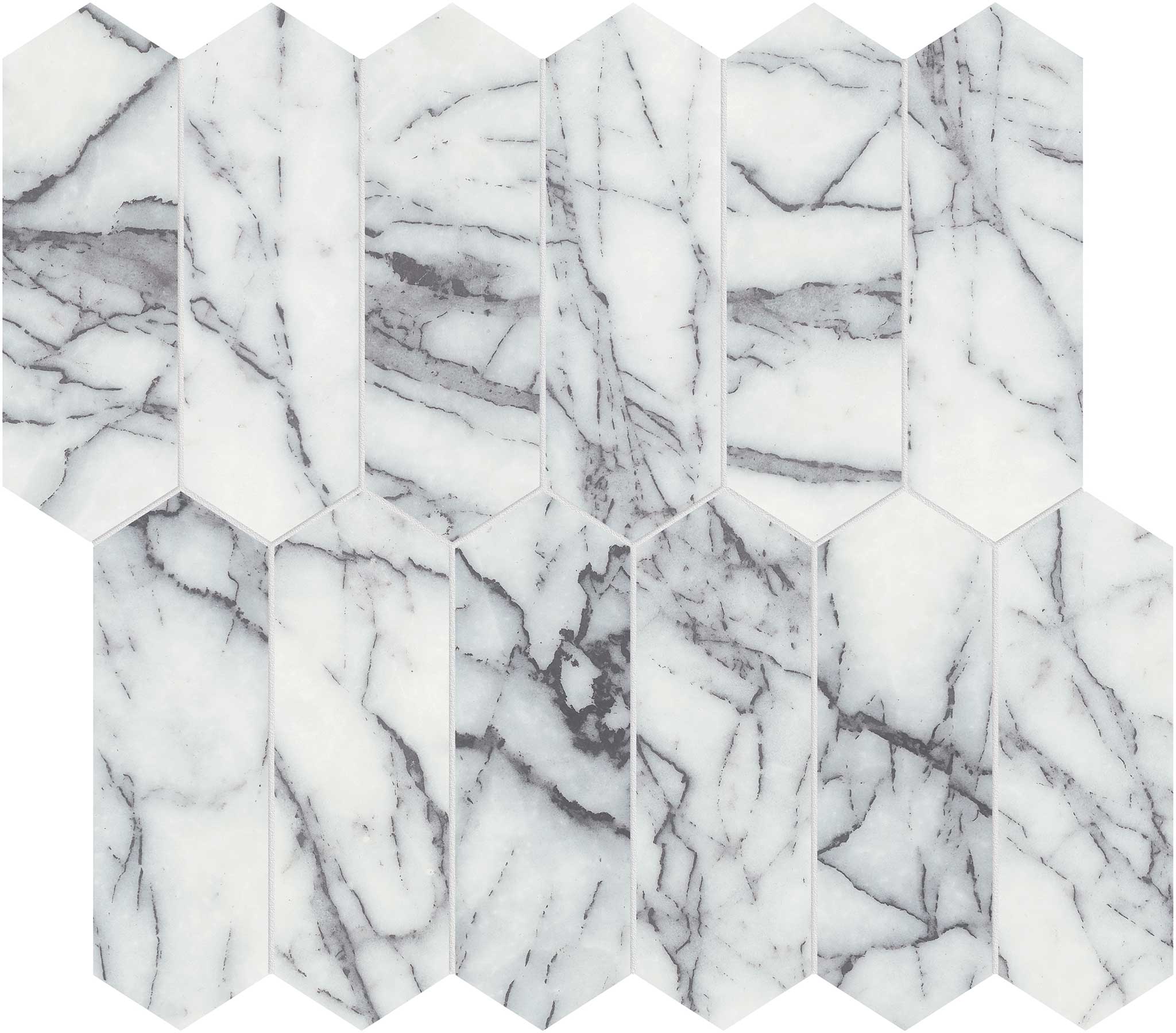 Lilac Volta 2x6 Picket Mosaic | Garcia Imported Tile