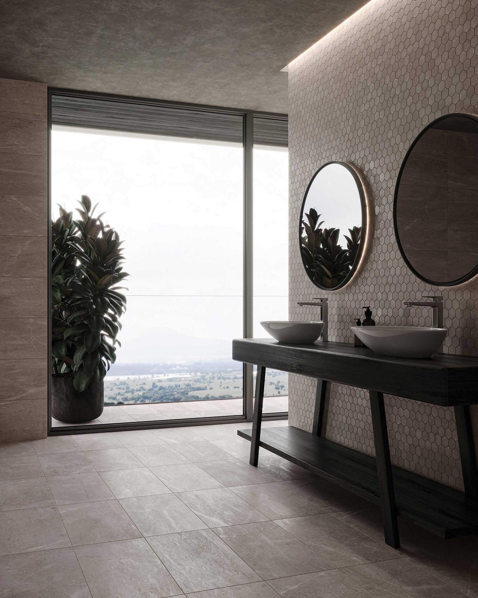 Ritz Gray 2 Hexagon Mosaic | Garcia Imported Tile