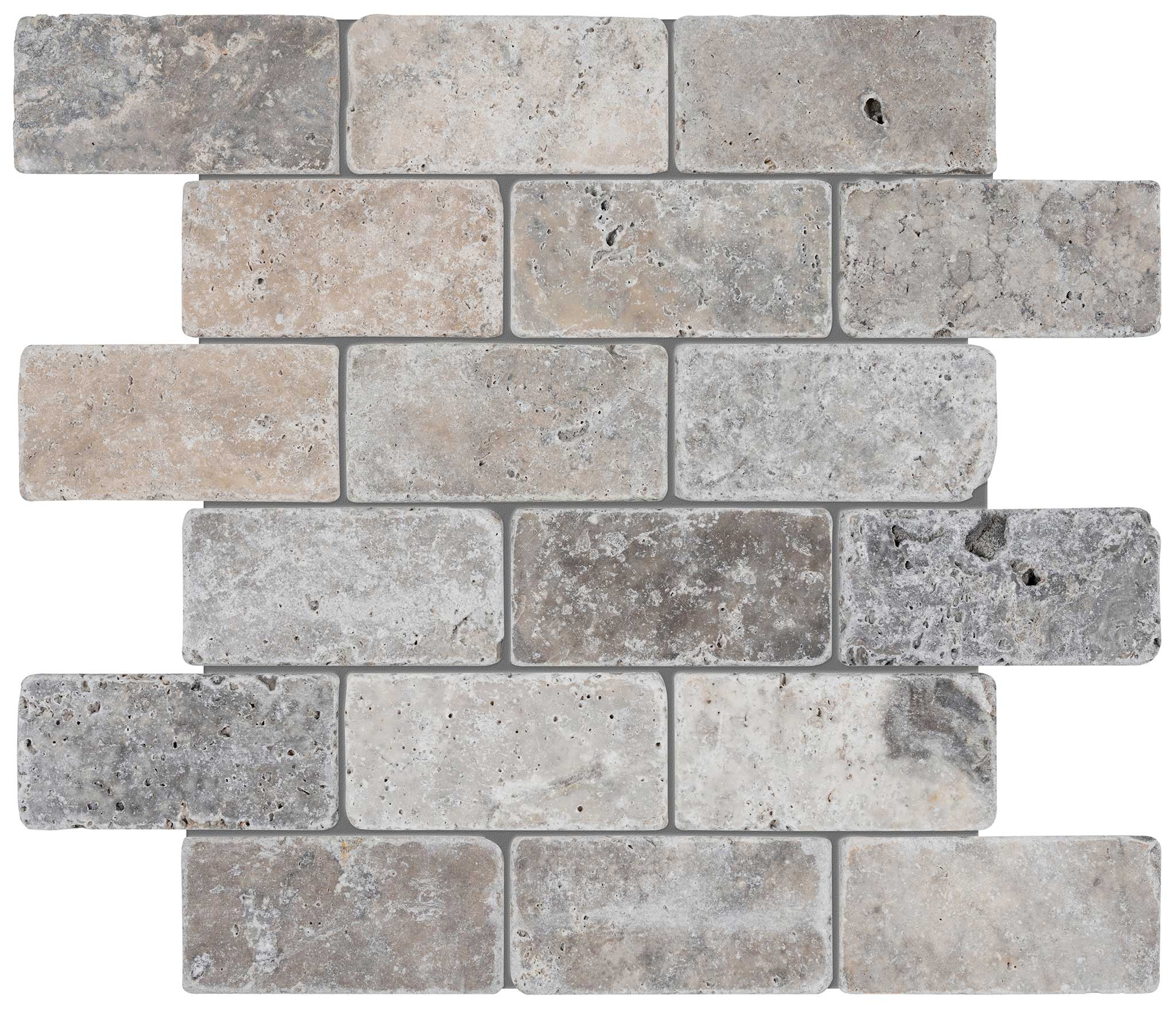 Silver Ash 2x4 Brick Mosaic | Garcia Imported Tile