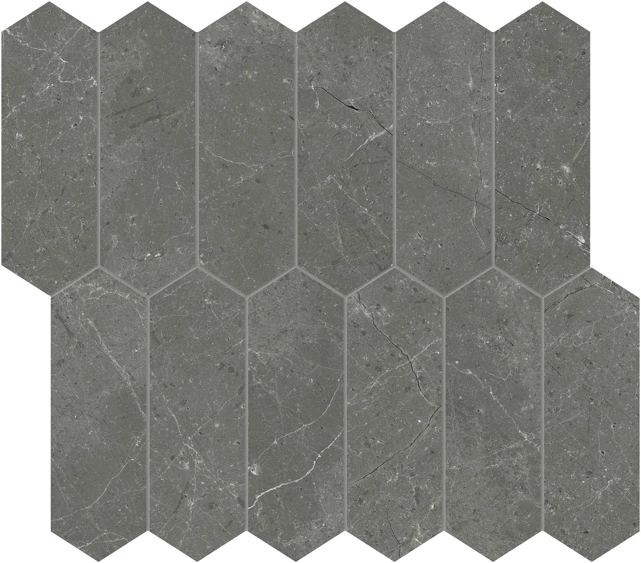 Stark Carbon 2x6 Picket Mosaic | Garcia Imported Tile