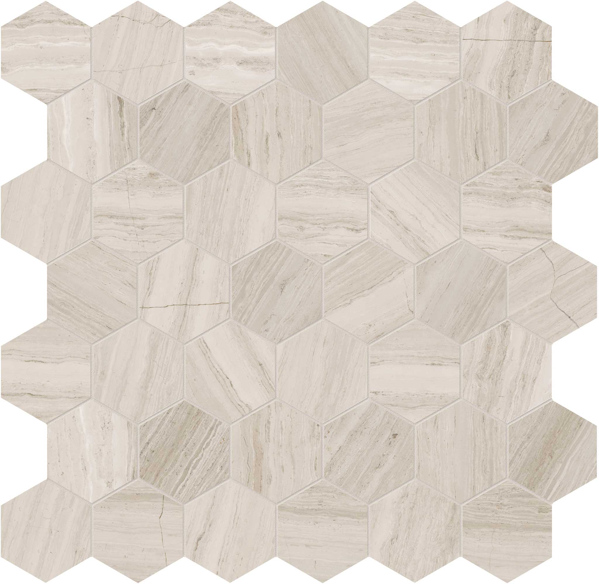 Strada Mist 2 Hexagon Mosaic | Garcia Imported Tile