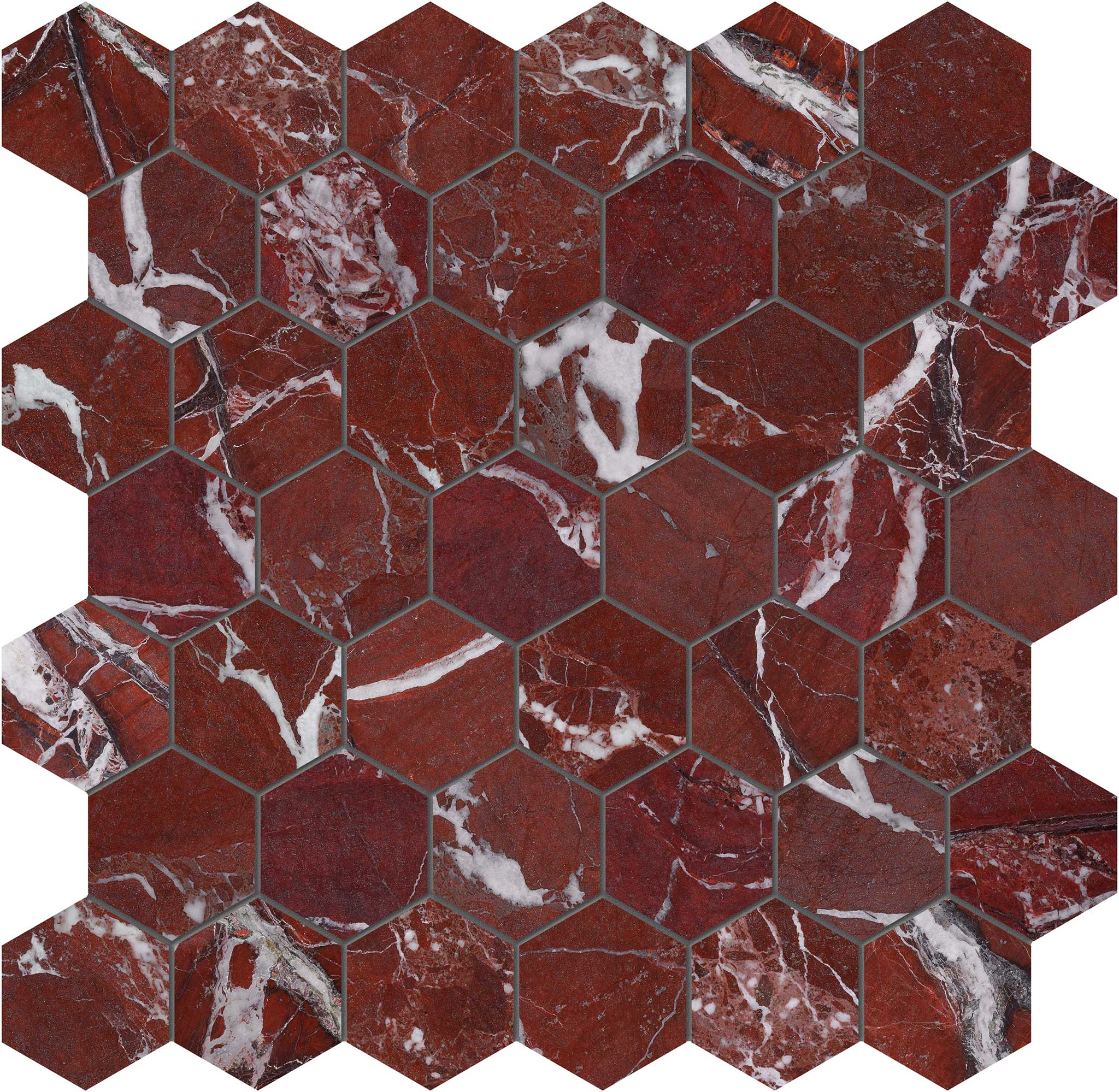 Tuscano Rosso 2 Hexagon Mosaic | Garcia Imported Tile