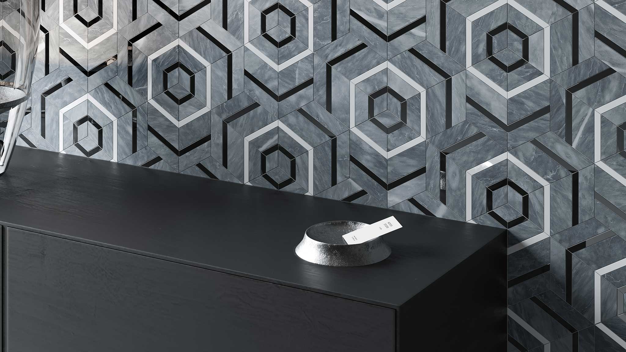 Utopio Hexo Monochromo Mosaic | Garcia Imported Tile