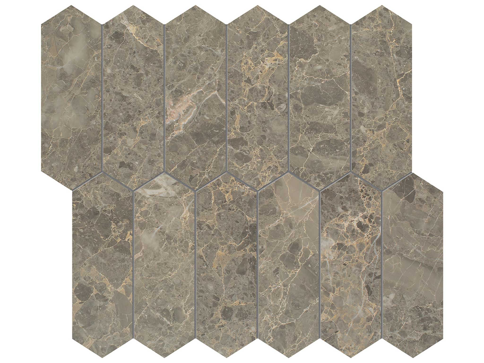 Velutto Ash 2x6 Picket Mosaic | Garcia Imported Tile