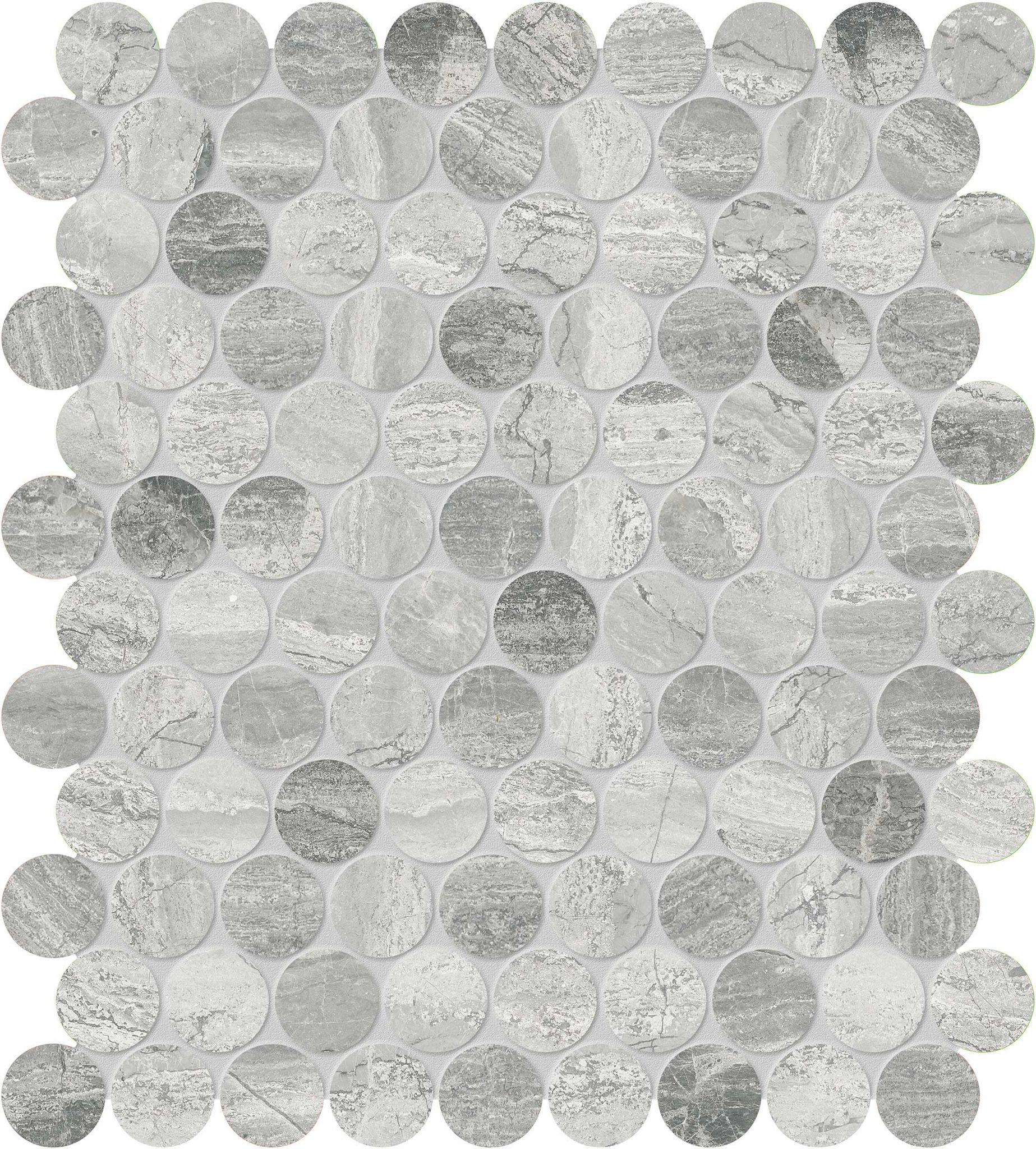 Volcana Notte 1.25 Penny Round Mosaic | Garcia Imported Tile