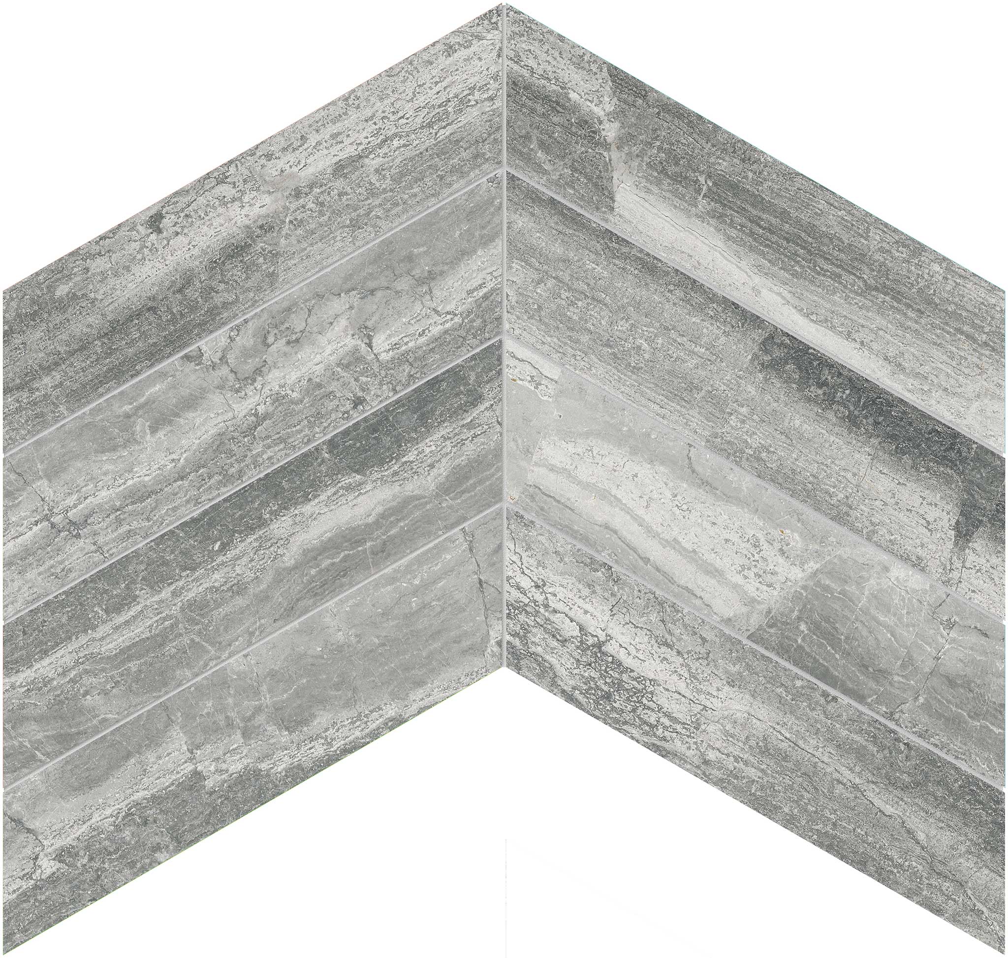 Volcana Notte 2x8.5 Chevron Mosaic | Garcia Imported Tile