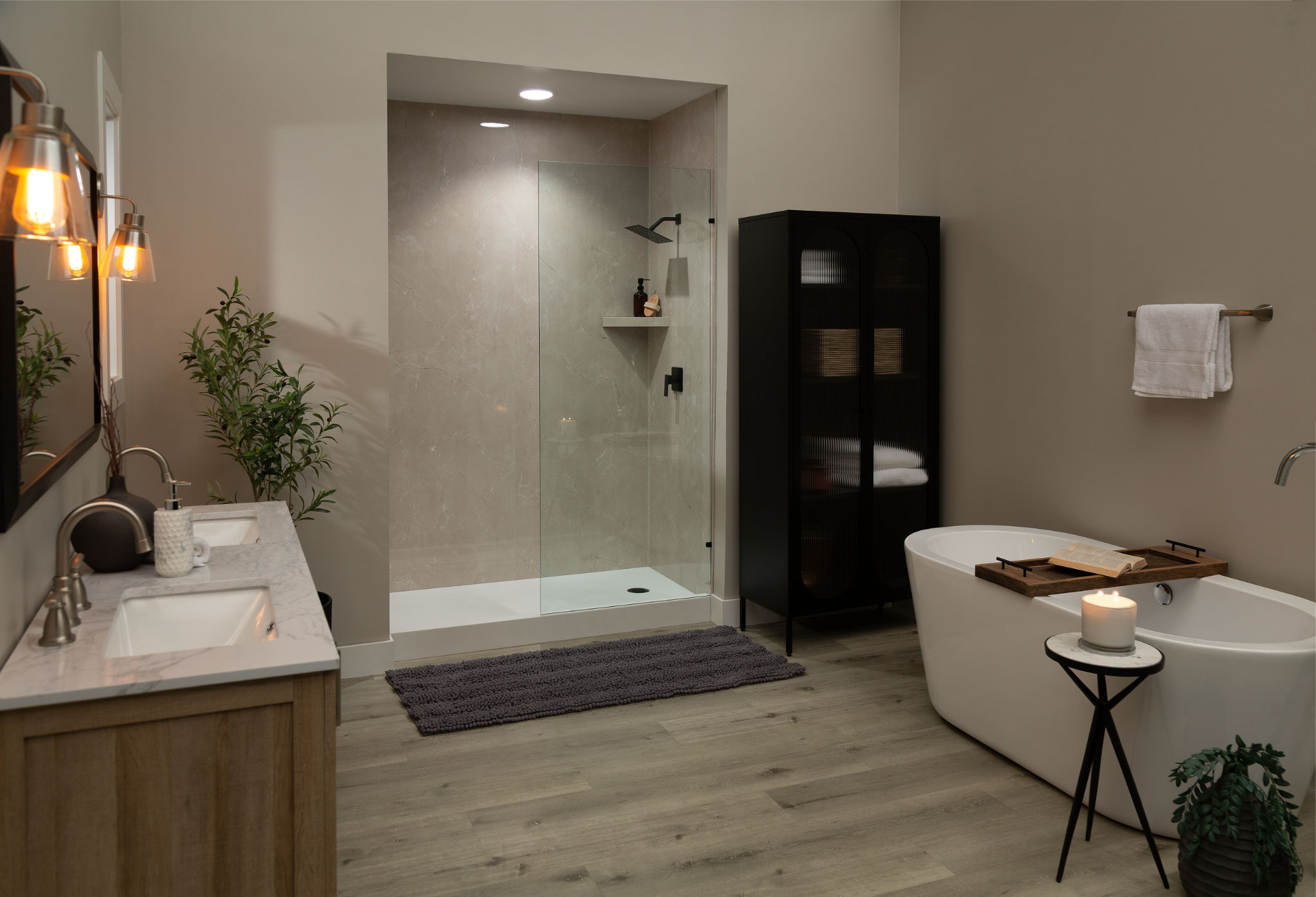 Drift Sand Gloss Shower Wall Kit 32x60x94 | Garcia Imported Tile