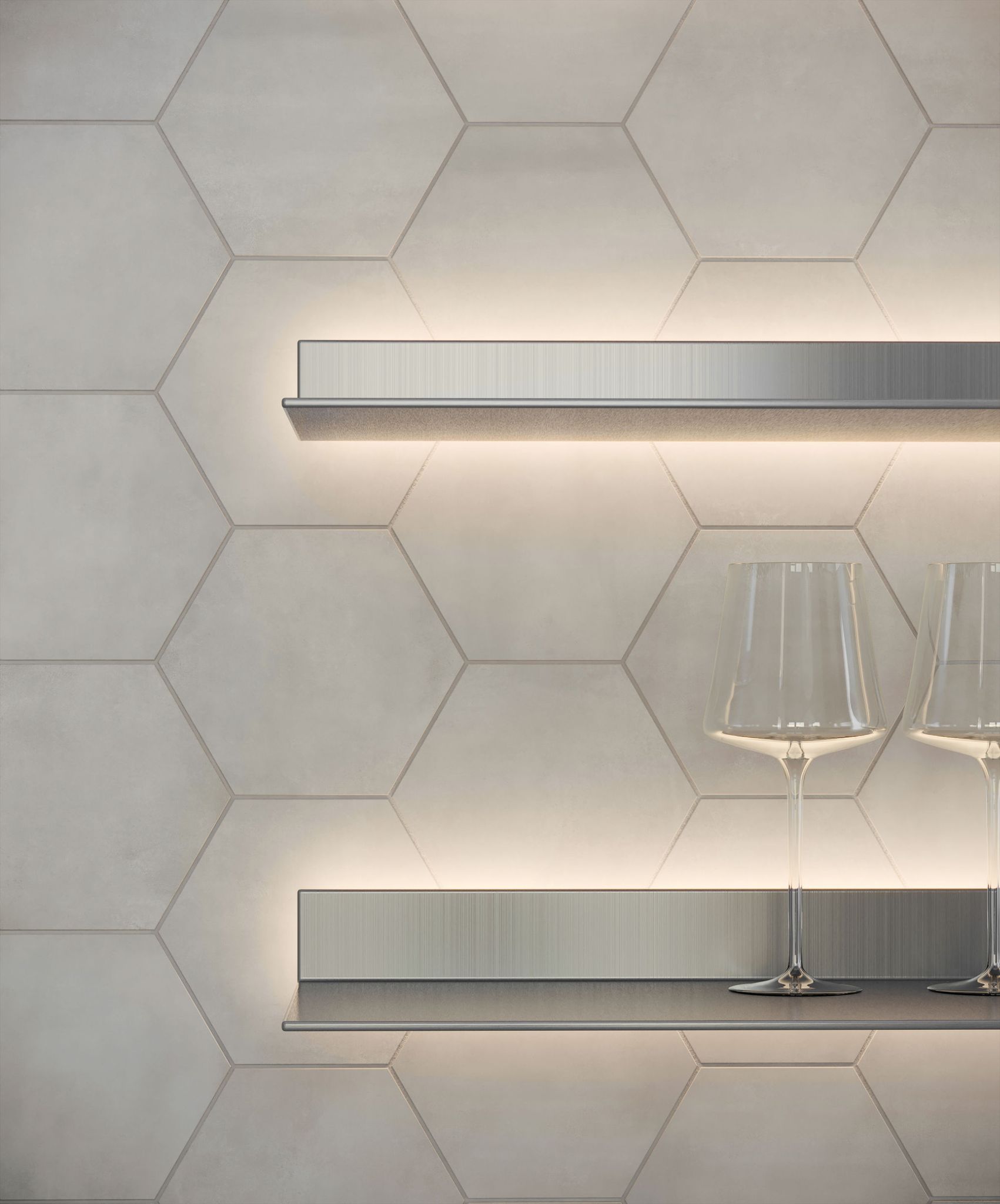 Form 7" Hexagon Ice | Garcia Imported Tile