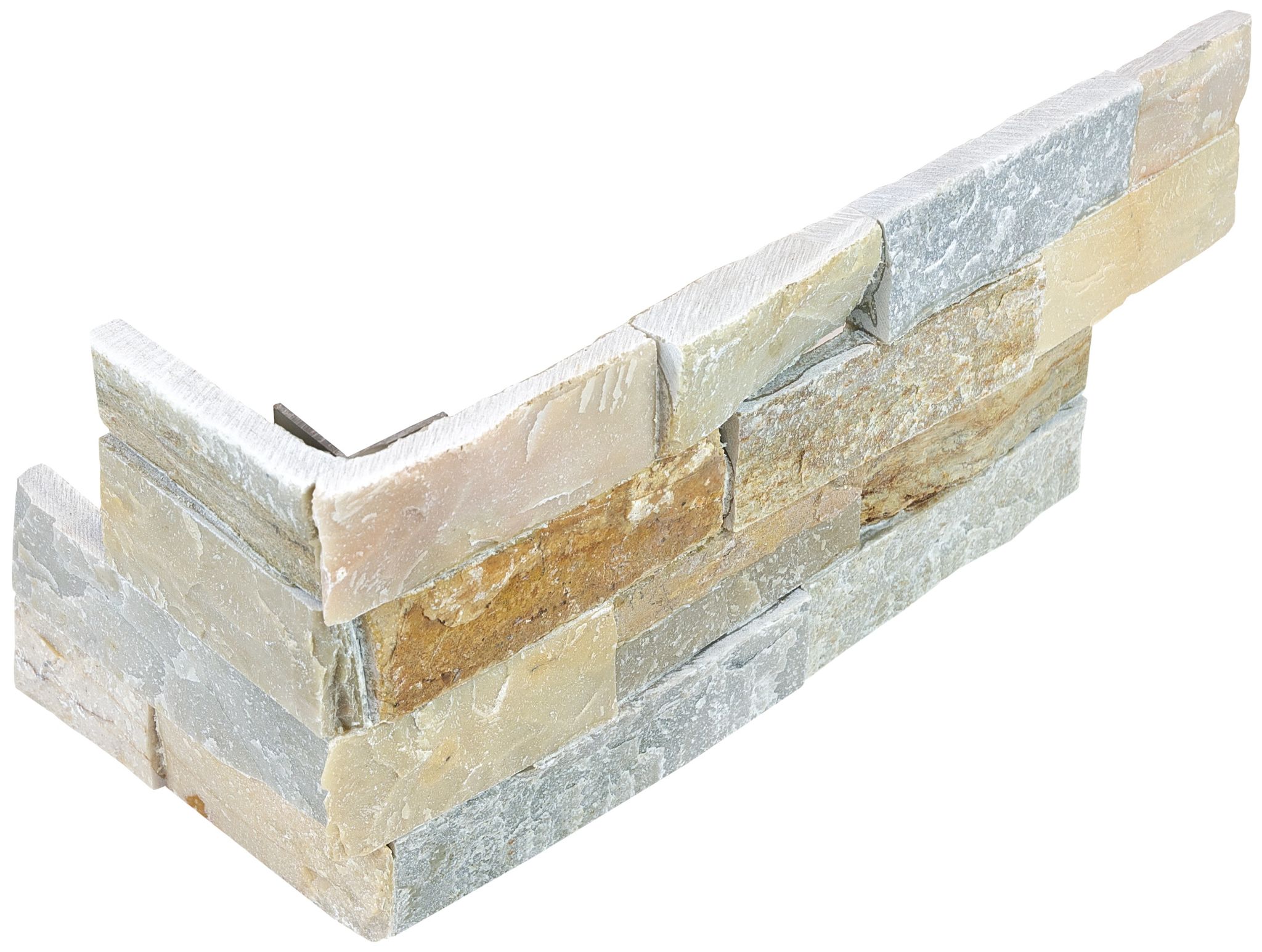 Ledger Stone 6x18 Beach Walk Assembled Corner | Garcia Imported Tile