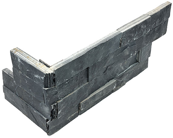 Ledger Stone 6x18 Carbon Assembled Corner | Garcia Imported Tile