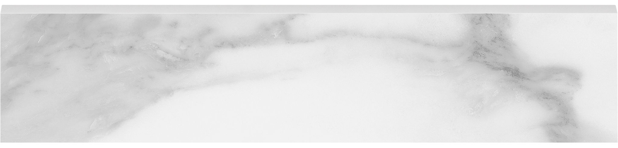 Plata 3x12 Statuario Brina Bullnose Polished | Garcia Imported Tile