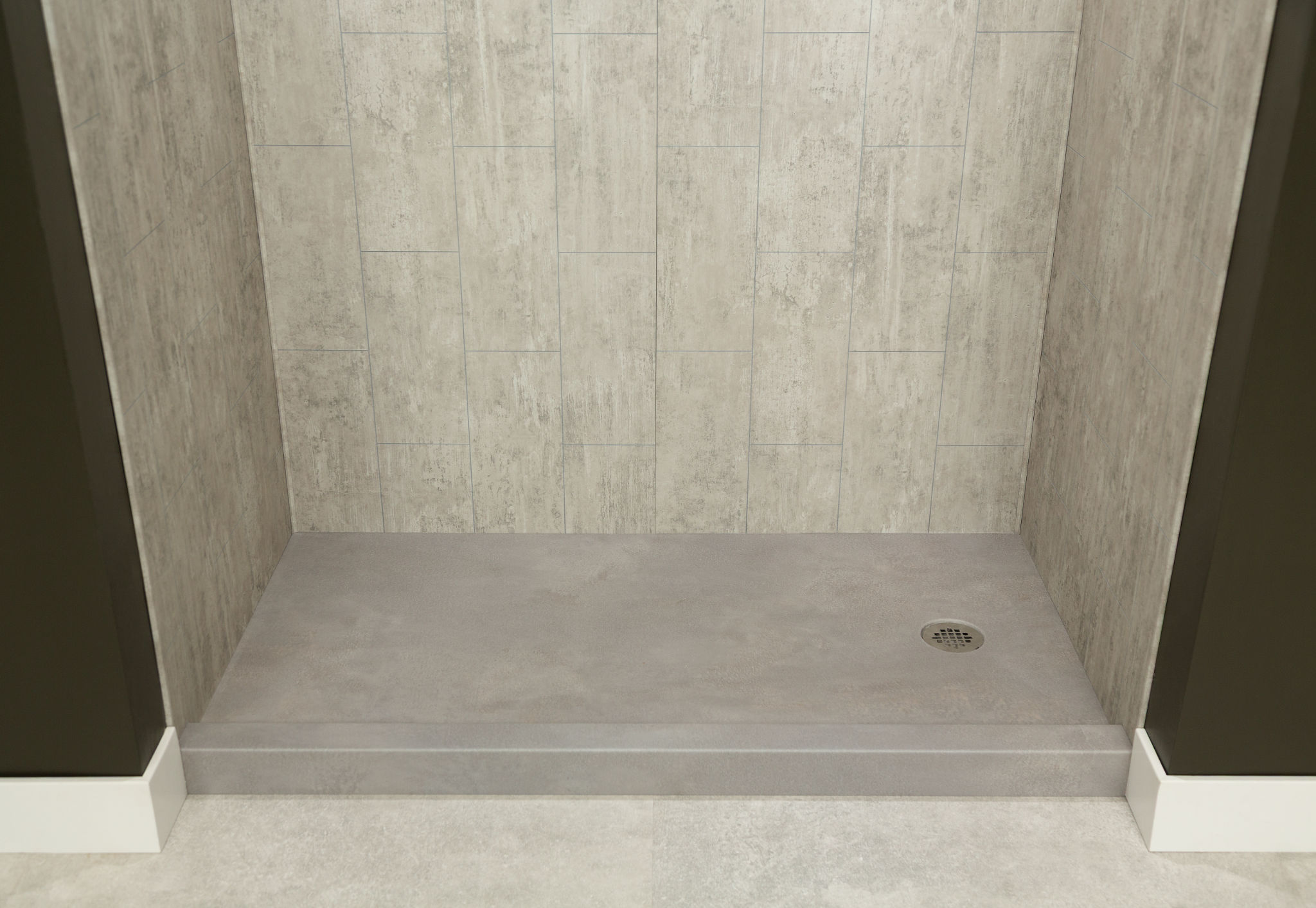 Shower Pan 36x60 Urban Concrete | Garcia Imported Tile