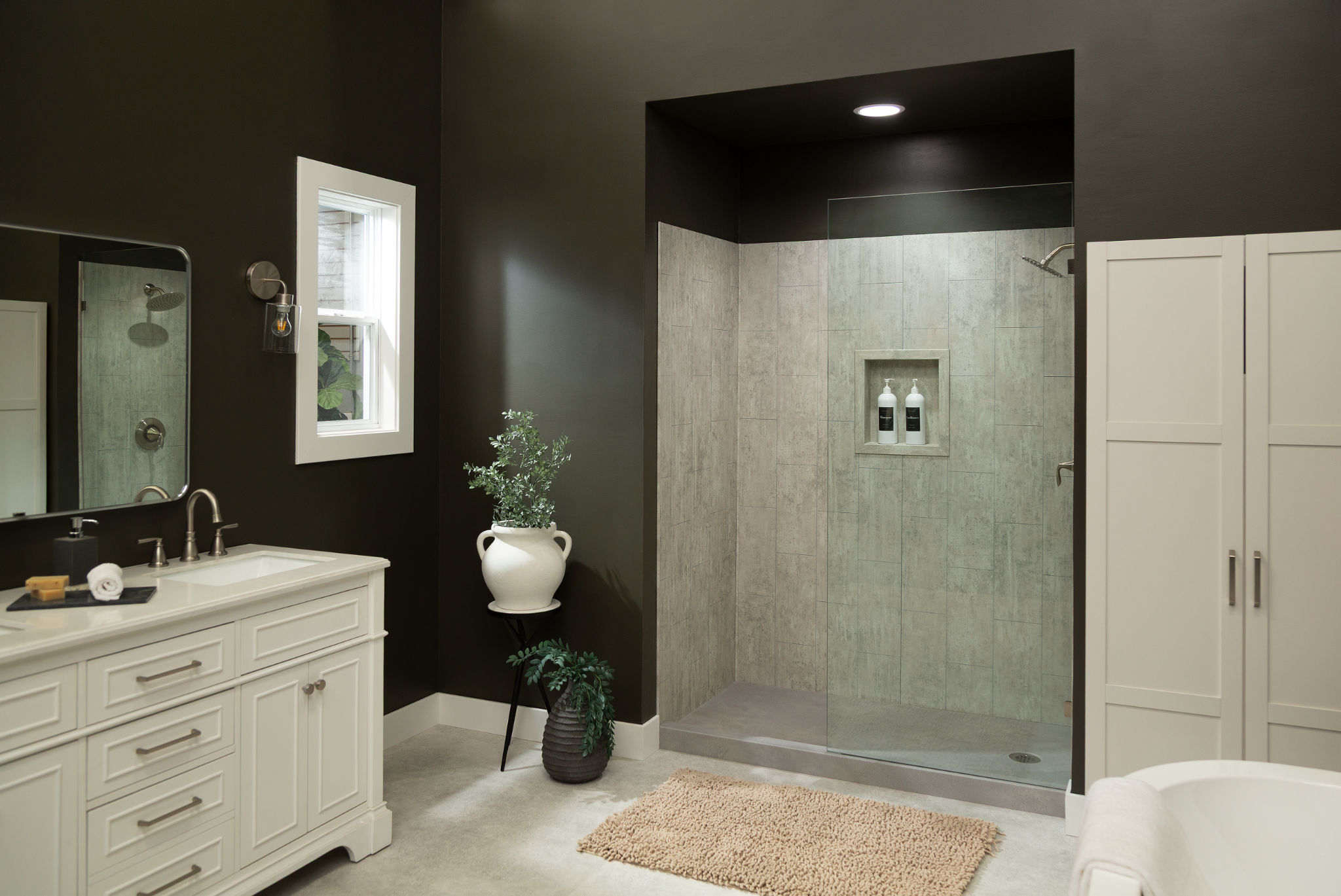 Shower Pan 36x60 Urban Concrete | Garcia Imported Tile