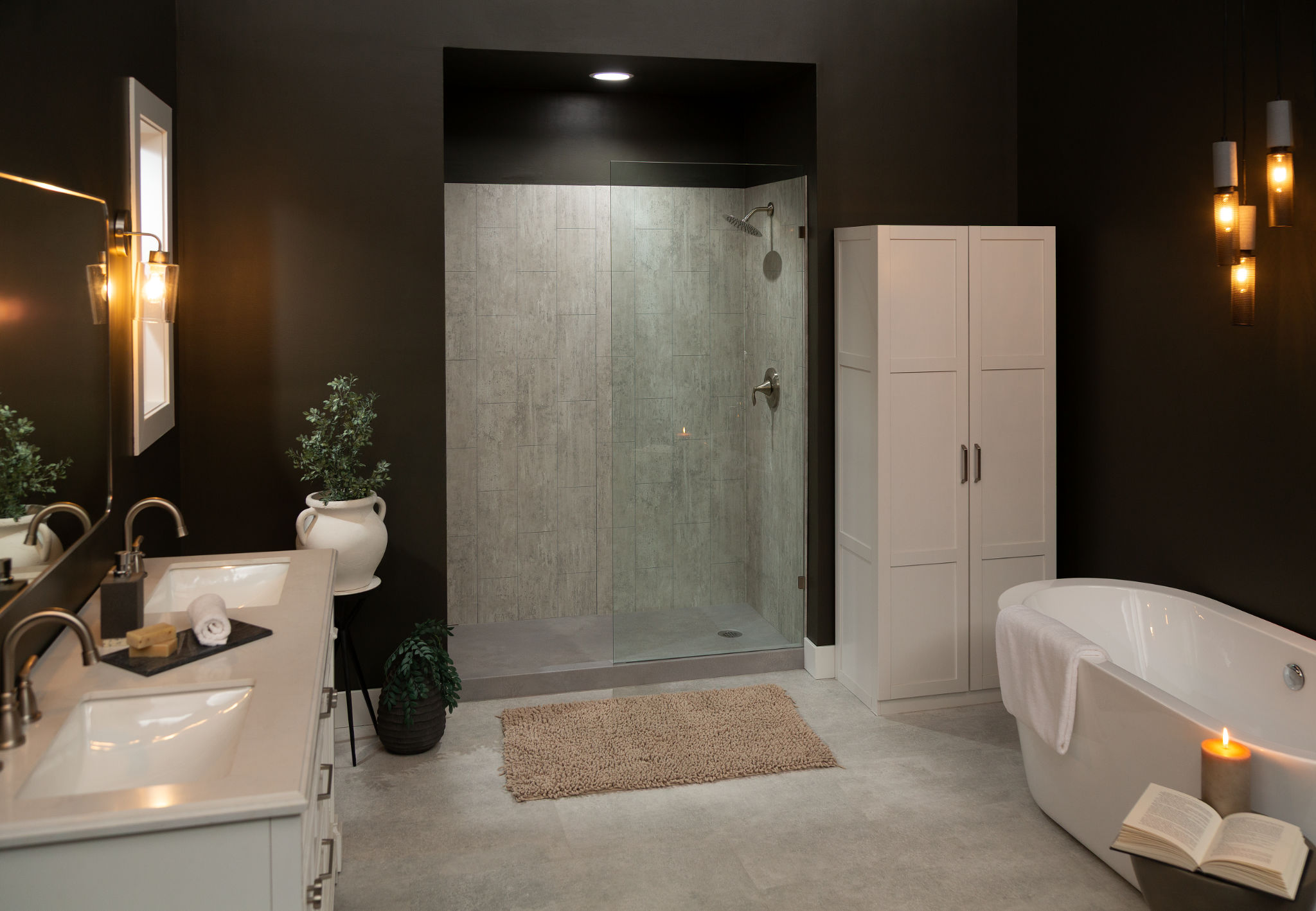 Shower Pan 36x60 Urban Concrete | Garcia Imported Tile