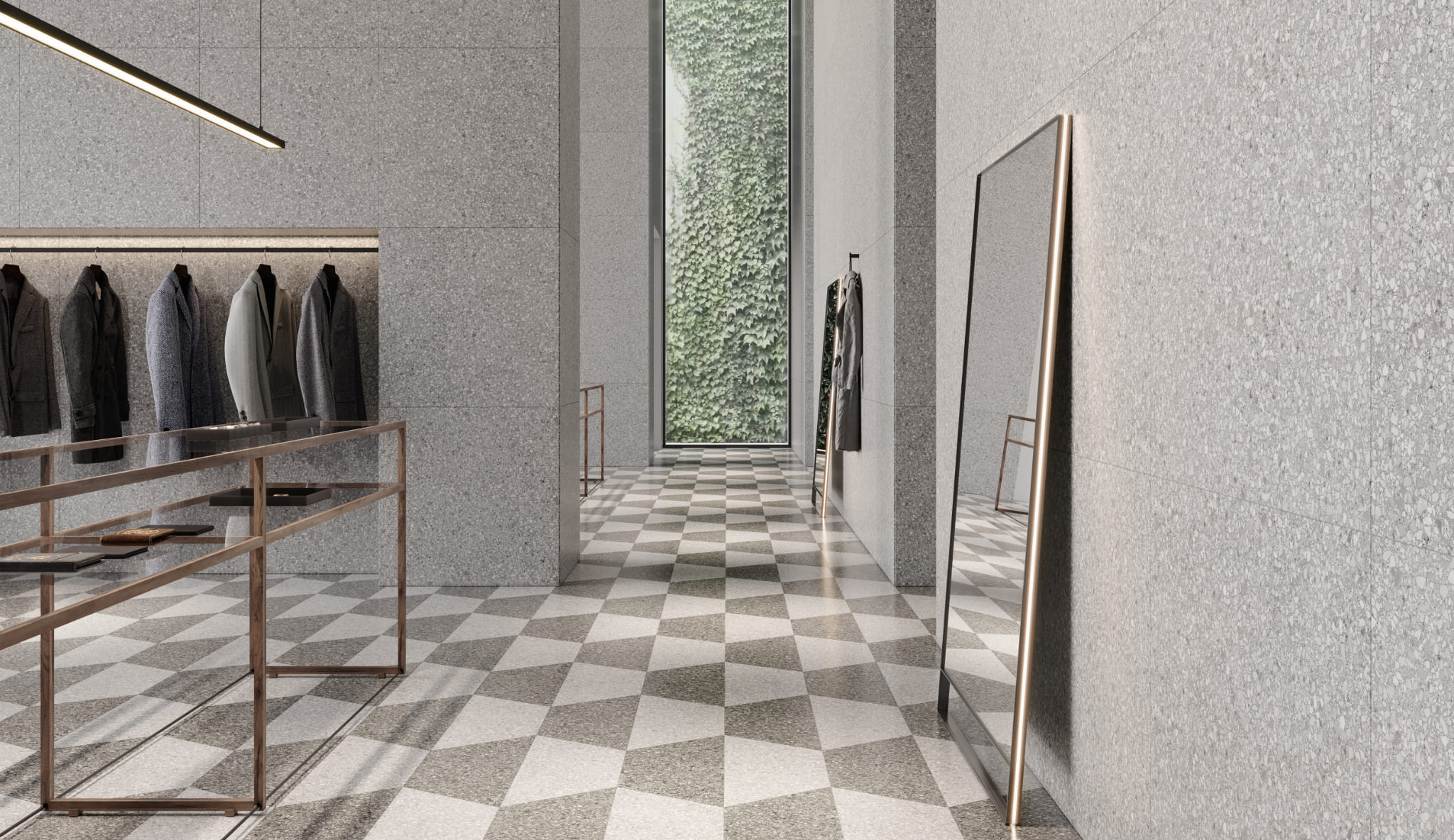 Station 10x24 Ash Half Hexagon | Garcia Imported Tile