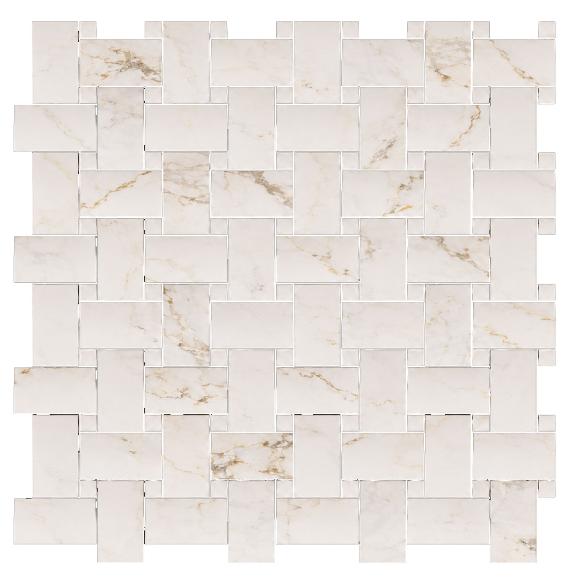 Treasure II Perfect Calacatta 1x2 Basketweave | Garcia Imported Tile