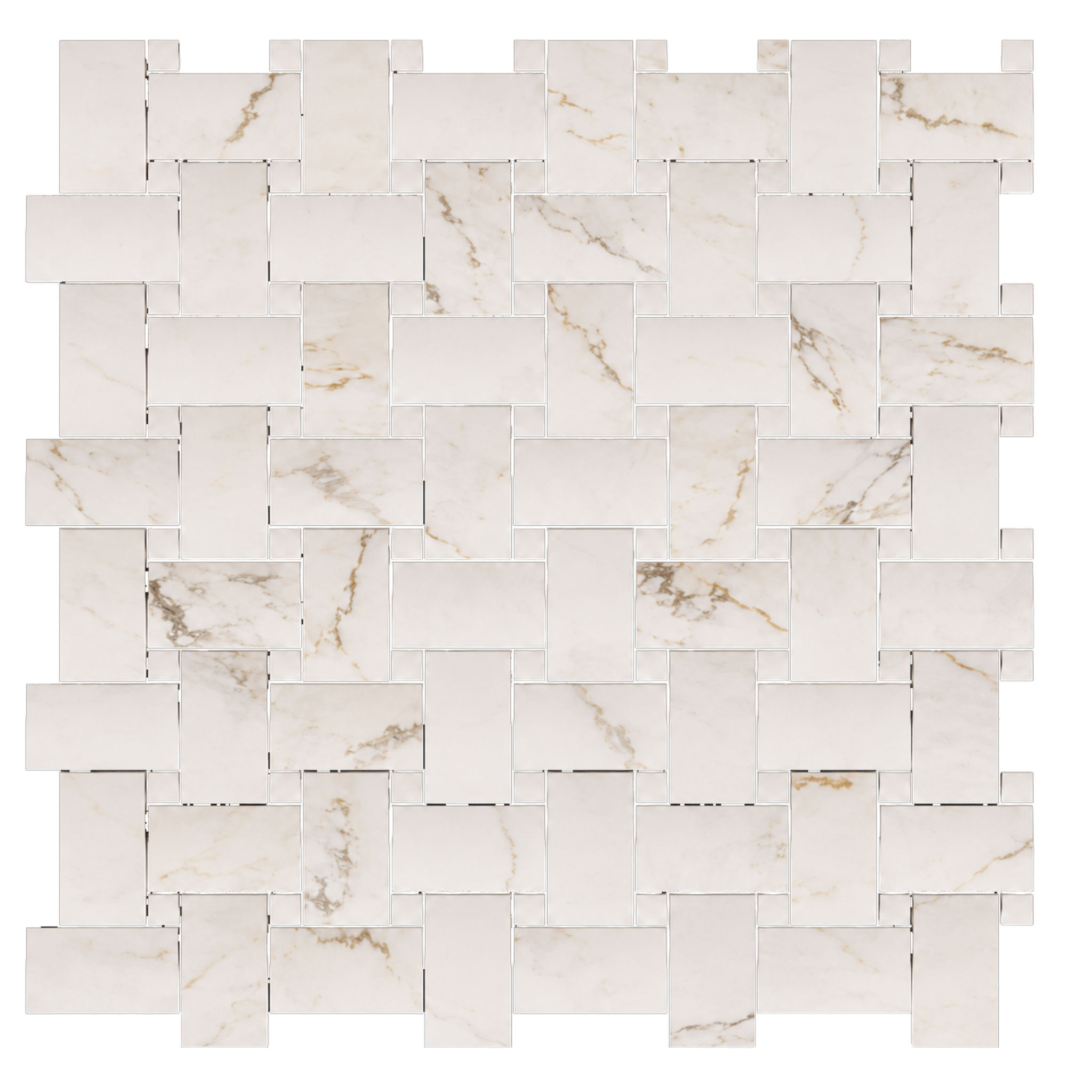 Treasure II Perfect Calacatta 1x2 Basketweave | Garcia Imported Tile