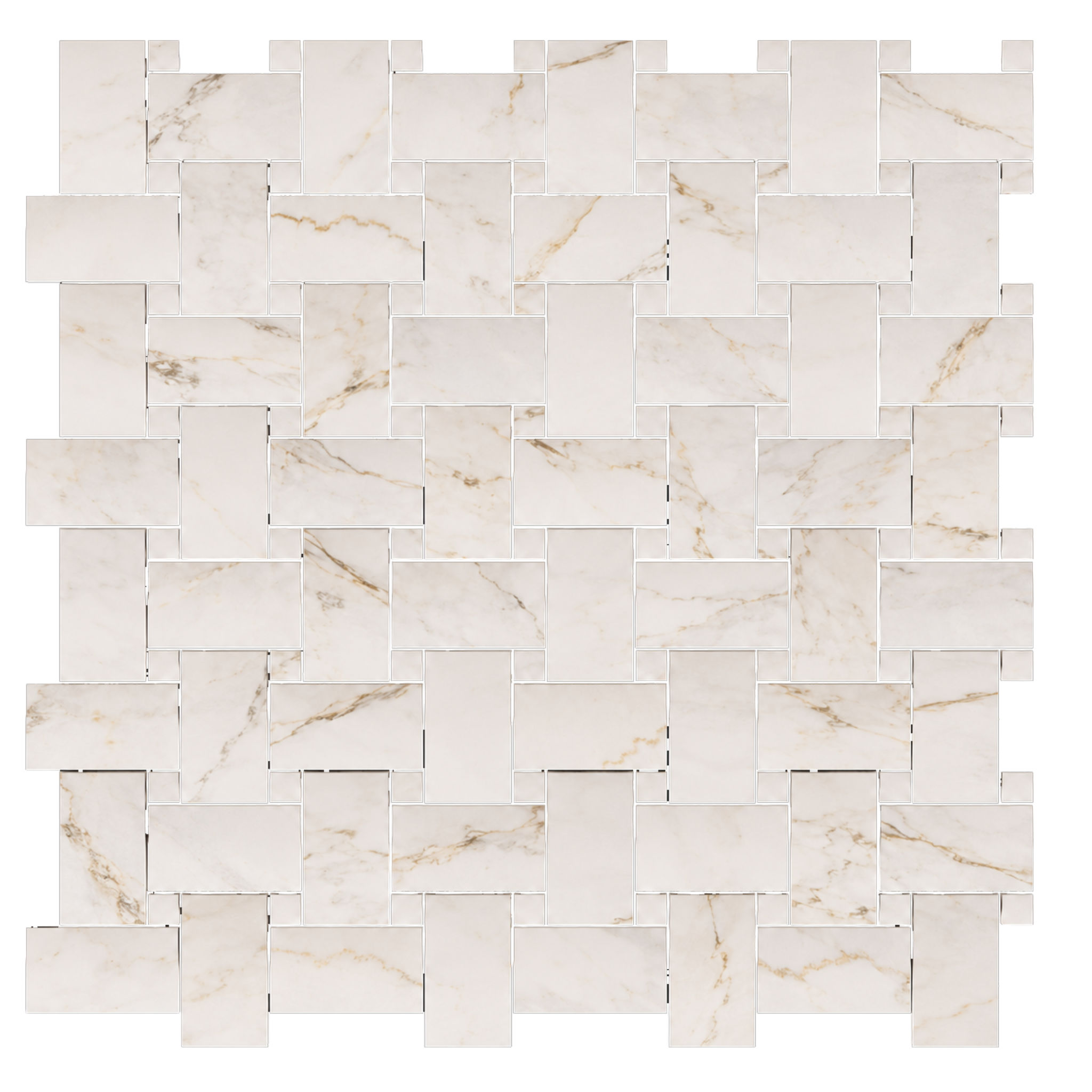 Treasure II Perfect Calacatta 1x2 Basketweave | Garcia Imported Tile