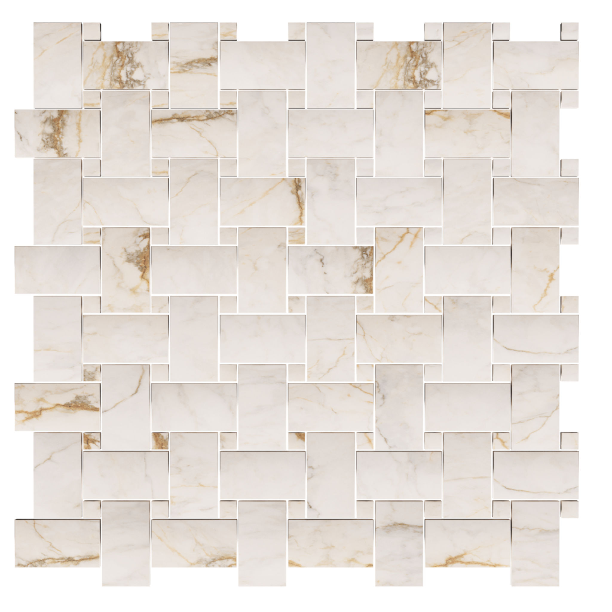 Treasure II Perfect Calacatta 1x2 Basketweave | Garcia Imported Tile