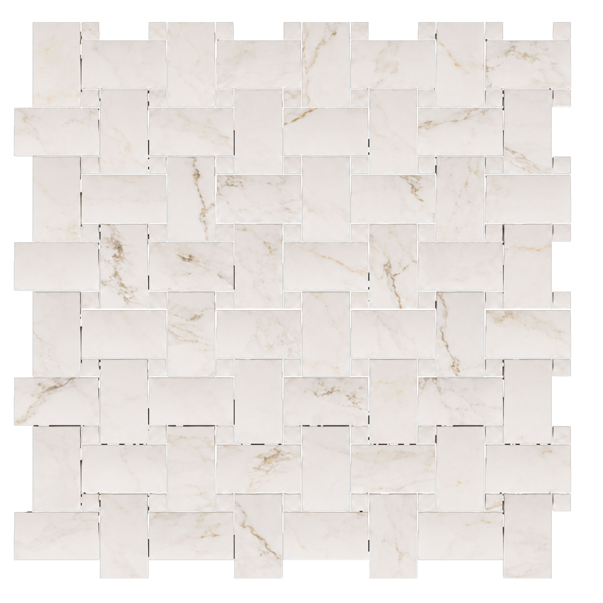 Treasure II Perfect Calacatta 1x2 Basketweave | Garcia Imported Tile